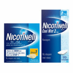Nicotinell Combinatie therapie: Pleister 21 mg 14 st + Kauwgom Mint 2 mg 96 st Pakket