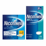Nicotinell Combinatie therapie: Pleister 21 mg 14 st + Kauwgom Cool Mint 2 mg 96 st Pakket