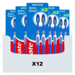 12x Colgate Tandenborstel Extra Clean Medium