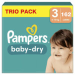 3x Pampers Baby Dry Luiers Maat 3 (6-10 kg)  54 stuks