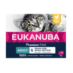 Eukanuba Kippen Pate Graanvrij Adult Kat Multi-Pack  12 x 85 gr