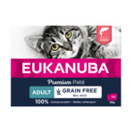 Eukanuba Zalm Pate Graanvrij Adult Kat Multi-Pack  12 x 85 gr