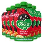6x Olvarit Knijpfruit 12+m Aardbei Banaan Kiwi