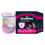DryNites Luierbroekjes Girl 3-5 jaar Voordeelbox + Frozen Led Projector Lamp Pakket