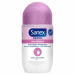 6x Sanex Deodorant Roller Dermo Invisible