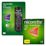 Nicorette patches 15mg + Nicorette Spray mint 1mg Pakket