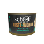 8x Schesir Taste The World Hond Kip & Carbonara