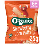 5x Organix Babysnack 6+m Strawberry Corn Puffs