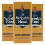 3x Vergulde Hand Scheerzeepstaaf