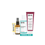 Q+A Normal Skin - Reinigingsgel 1x 125 ml & Toner 1x 100 ml & Gezichtsserum 1x 30 ml & Oogserum 1x 15 ml - Pakket