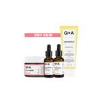 Q+A Dry Skin - Reinigingsbalsem 1x 125 ml &amp; Gezichtsserum 1x 30 ml &amp; Gezichtsolie 1x 30 ml &amp; Dagcrème 1x 50 gr - Pakket