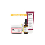 Q+A Mature Skin - Reinigingsgel 1x 125 ml & Gezichtsserum 1x 30 ml & Dagcréme 1x 50 gr & Oogserum 1x 15 ml - Pakket