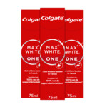 3x Colgate Tandpasta Max White One  75 ml