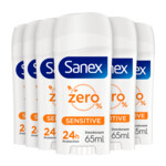 6x Sanex Deoroller Dermo Sensitive  65 ml