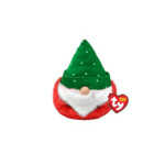 TY Teeny Puffies Christmas Gnome Green Hat 10 cm