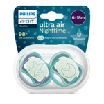 Philips Avent Fopspeen Ultra Air Nighttime 6-18 mnd Ster Maan - 8.15 euro