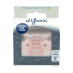 2x Difrax Fopspeen Natural 6+ mnd Roze - 11.13 euro