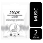 Stopz. Earplugs Music Transparant - 9.95 euro