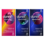 Durex - Pleasure Me Condooms 10 stuks, Orgasm Intense Condooms 10 stuks & Performa Condooms10 stuks - Pakket