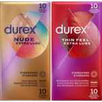Durex - Nude Extra Lube Condooms 10 stuks & Thin Feel extra Lube 10 stuks - Pakket