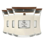 4x WoodWick Geurkaars Mini Linen