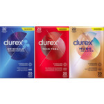 Durex - Classic Natural Condooms 20 stuks, Thin Feel Condooms 20 stuks & Nude No Latex 20 stuks - Pakket
