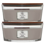 2x WoodWick Geurkaars Ellipse Fireside - 55.51 euro