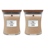 2x WoodWick Geurkaars Medium Cashmere
