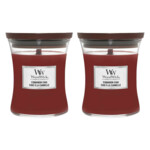 2x WoodWick Geurkaars Medium Cinnamon Chai