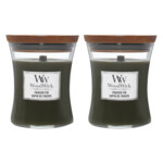 2x WoodWick Geurkaars Medium Frasier Fir