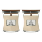 2x WoodWick Geurkaars Mini Vanilla Bean - 21.9 euro