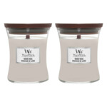 2x WoodWick Geurkaars Medium Warm Wool - 51.26 euro