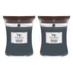 2x WoodWick Geurkaars Medium Evening Onyx - 52.02 euro
