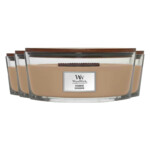 4x WoodWick Geurkaars Ellipse Cashmere - 102.49 euro