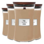 4x WoodWick Geurkaars Large Cashmere - 113.4 euro