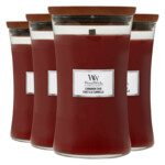 4x WoodWick Geurkaars Large Cinnamon Chai - 118.99 euro