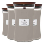 4x WoodWick Geurkaars Large Fireside - 118.99 euro