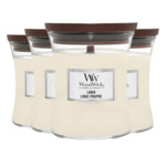 4x WoodWick Geurkaars Medium Linen - 86.49 euro
