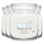 4x Yankee Candle Geurkaars Medium Jar Clean Cotton - 81.7 euro