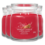 4x Yankee Candle Geurkaars Medium Jar Sparkling Cinnamon - 81.7 euro