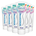 Plein <b>6x</b> Sensodyne Tandpasta Complete Protection + Fresh Breath aanbieding