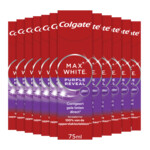 Plein <b>12x</b> Colgate Tandpasta Max White Purple Reveal aanbieding