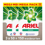 Plein <b>3x</b> Ariel Waspoeder Original 50 Wasbeurten aanbieding