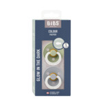 Bibs Latex Symmetrisc Maat 1 0-6 mnd Glow In The Dark Sage / Cloud - 11.65 euro