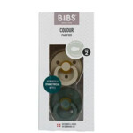 Bibs Fopspeen Latex Symmetrisc Maat 2 6-18 mnd Vanilla/Pine - 10.49 euro