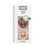 Bibs Fopspeen Symmetric Maat 1 0-6 mnd Woodchuck Blush - 10.99 euro