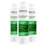 3x Vichy Dercos Anti-roos Shampoo Gevoelige Hoofdhuid  200 ml