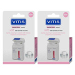2x Vitis Waxed Dental Floss Fluoride & Mint - 8.63 euro