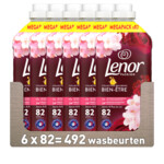 Plein <b>6x</b> Lenor Wasverzachter Jasmijn & Rose de Mai 82 Wasbeurten aanbieding