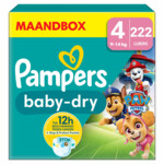 Pampers Baby Dry Luiers Paw Patrol Maat 4 (9-14 kg)  222 stuks
